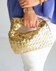 Gold Woven Handbag