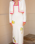 Embroidered Sweater Dress