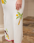 Embroidered Sweater Dress