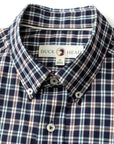 Duck Head Performance Poplin Sport Shirt - Moseley Plaid Maritime Blue
