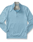 Duck Head Long Driver Performance 1/4 Zip Pullover - Glacier Blue Heather