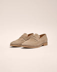 Johnnie-O J-Flex Suede Penny Loafer - Stone