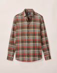 Johnnie-O Performance Flannel Button Down Shirt - Langston - Coffee
