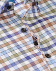 Johnnie-O Performance Flannel Button Down Shirt - Cedar Check - Sailor