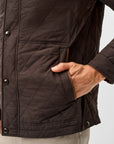 Johnnie-O Juno Quilted Snap Jacket - Cocoa