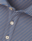 Peter Millar Lyons Performance Jersey Long-Sleeve Polo - Edwin - Blue Haze