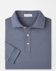 Peter Millar Lyons Performance Jersey Long-Sleeve Polo - Edwin - Blue Haze