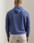 Peter Millar Pine Waffle Performance Hoodie - Bali Blue