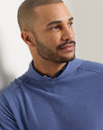 Peter Millar Pine Waffle Performance Hoodie - Bali Blue