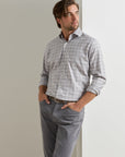 Peter Millar Griffin Crown Soft Twill Sport Shirt - Battleship Grey
