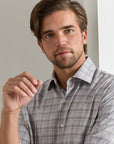 Peter Millar Griffin Crown Soft Twill Sport Shirt - Battleship Grey