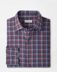Peter Millar Theodore Performance Flannel Sport Shirt - Crown Blue