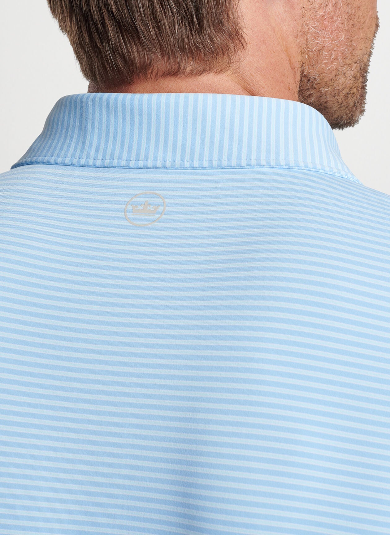Peter Millar Ambrose Performance Jersey Polo - Blue Frost