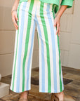 Stripe Straight-Leg Pants