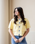 Juliette Cardigan - Yellow/Blue