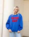 Royal Blue & Red Game Day Sweatshirt
