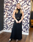Black Belted Maxi Dress