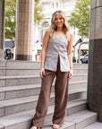 Strapless Split Hem Top