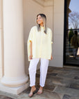 White Relaxed Tapered Pants
