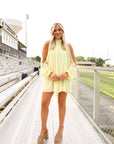 Long Open Sleeve Chiffon Swing Dress