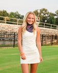 Boat Neck Mini Dress