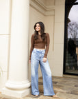 Denim French Terry Pants