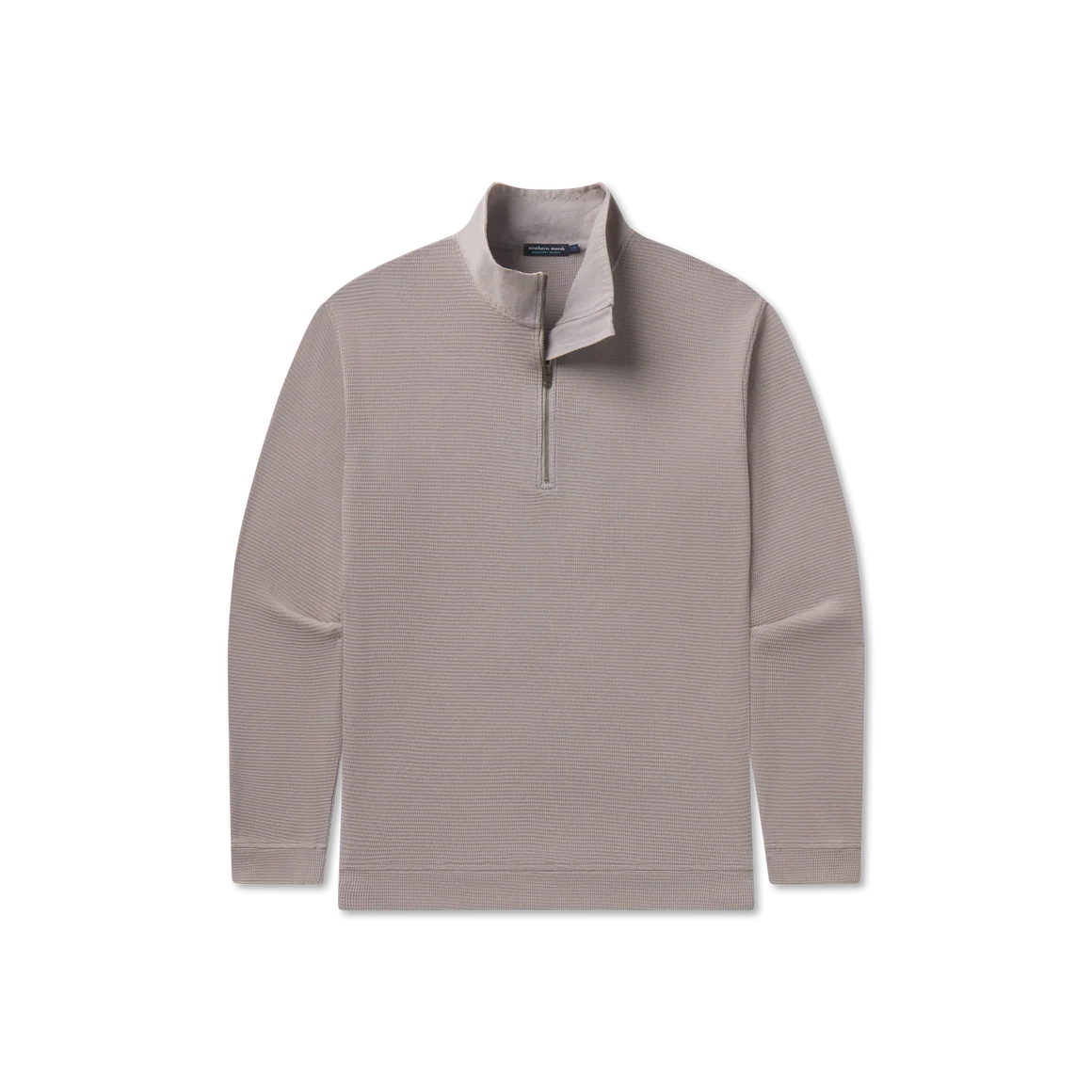Southern Marsh  Copperton Waffle Vintage Pullover - Light Gray