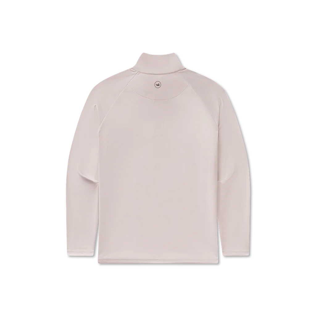 Southern Marsh Southampton Performance Quarter Zip - Stripes - White & Gray