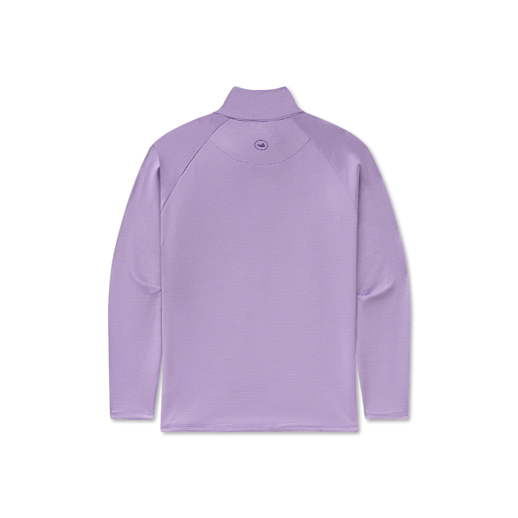 Southern Marsh Southampton Performance Quarter Zip - Stripes - White & Purple