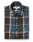 Duck Head Performance Flannel Sport Shirt - Irving Plaid Emerald Green