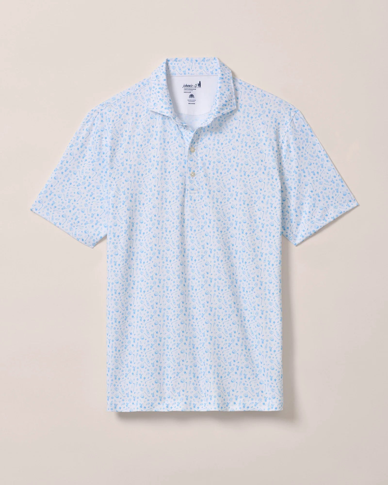 Johnnie-O Lightweight Performance Jersey Polo - Juice Print - Maliblu
