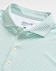 Johnnie-O Performance Jersey Polo - Michael Stripe - Cilantro