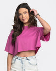 Southern Shirt Co. Women's Breezy Cropped Tee - Vivid Rose