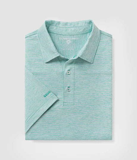 Southern Shirt Co. Heather Madison Stripe Polo - Fairway Green