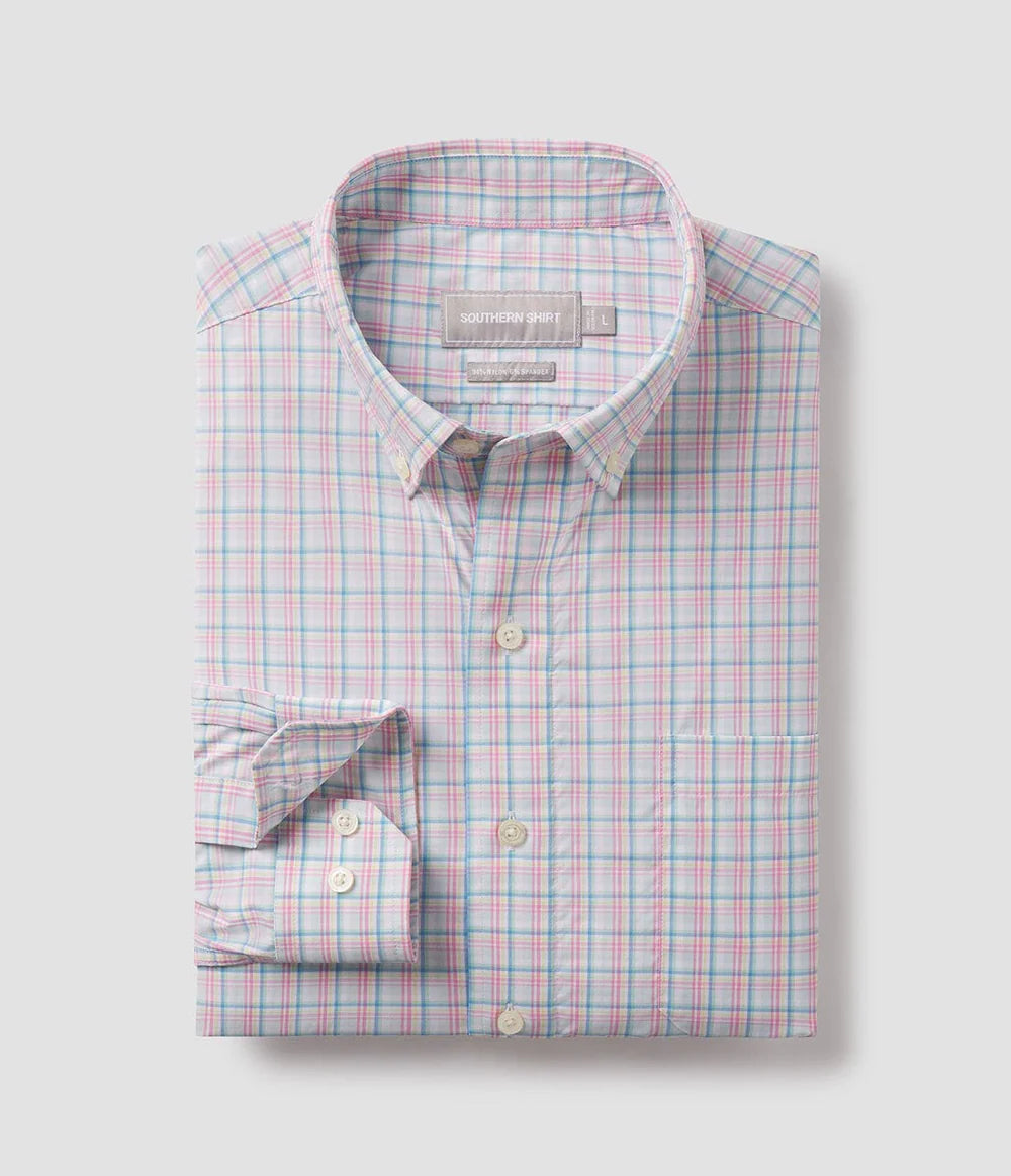 Southern Shirt Co. Magnolia Plaid LS - Pacific Cooler