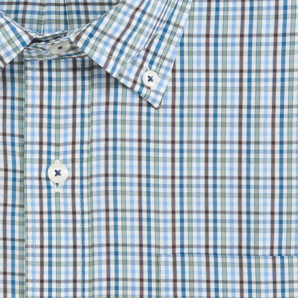 Onward Reserve Dunlin Classic Fit Performance Shirt - Chocolate