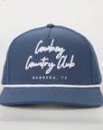 Cowboy Country Club Cursive Roped Hat - Navy