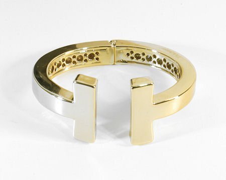 Gold T-End Cuff Bracelet