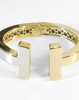 Gold T-End Cuff Bracelet