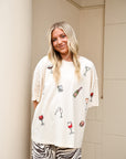 Cocktail Embroidered Tee