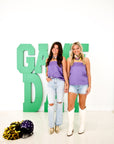 Purple Strapless Top
