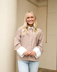 Wide Cuff Button Down Shirt