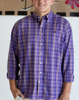 Southern Marsh Benton Grid Dress Shirt - Purple