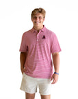 Cutter & Buck Forge Eco Double Stripe Recycled Polo - Alabama (Red & White)