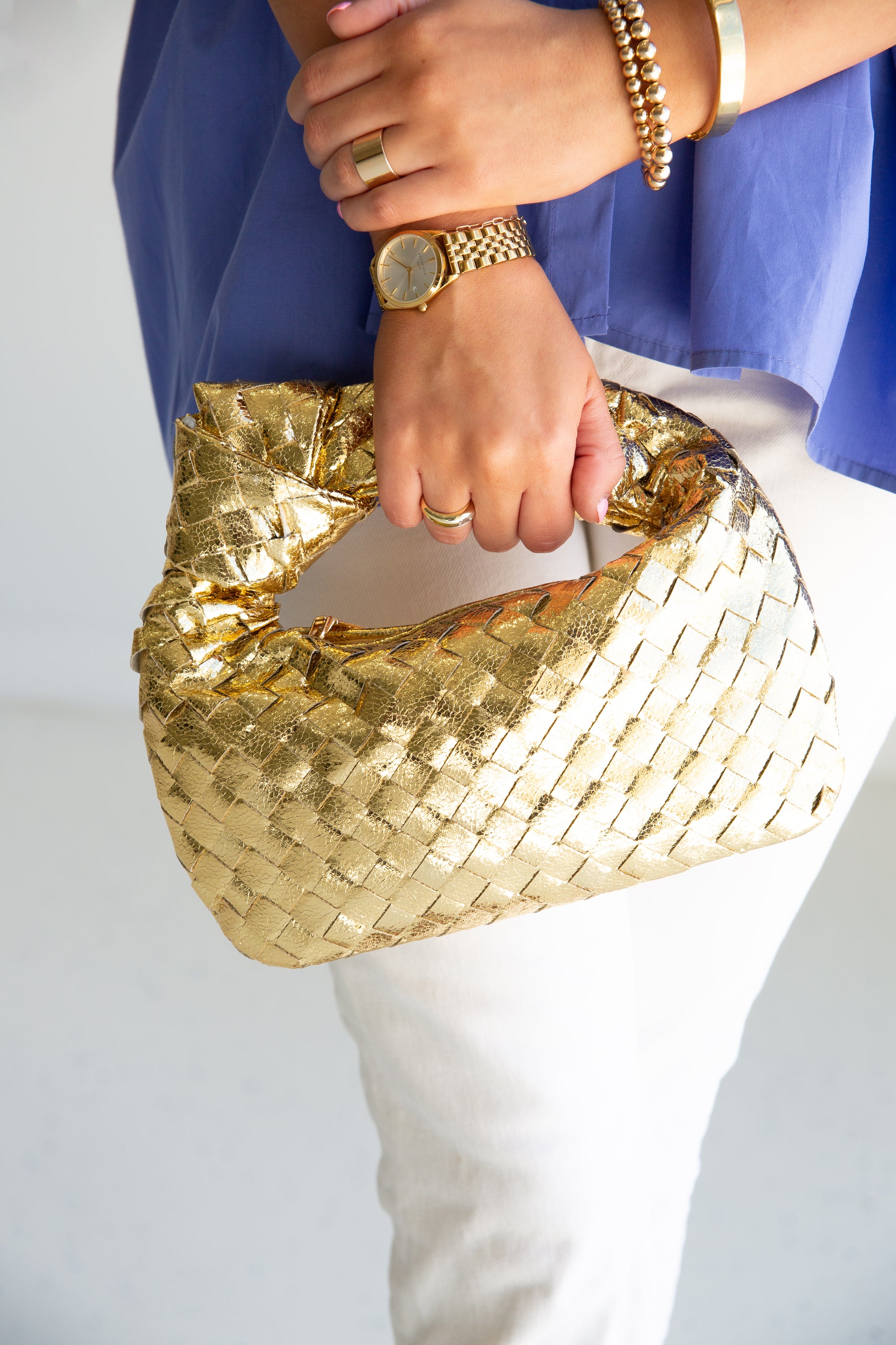 Gold Woven Handbag