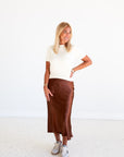 Midi Skirt - Chestnut