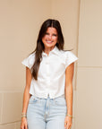 Floral Button Shirt - White