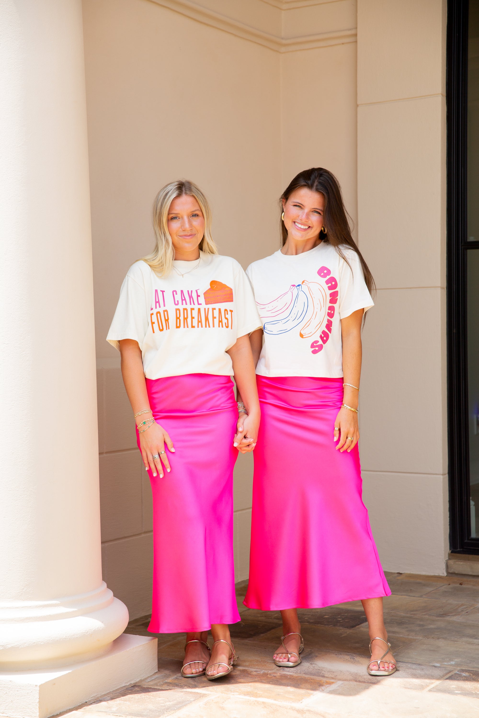 Hot Pink Midi Skirt