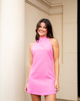 Bow Halter Mini Dress