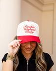 Freakin' Weekend Baby Vintage Trucker Hat - Red
